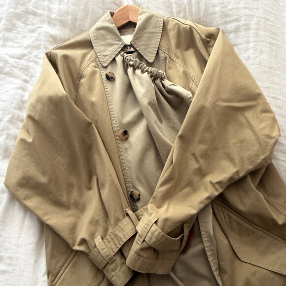 Ebani two-tone double-breasted cotton-gabardine trench coat (size IT 34) - Picture 9 of 12